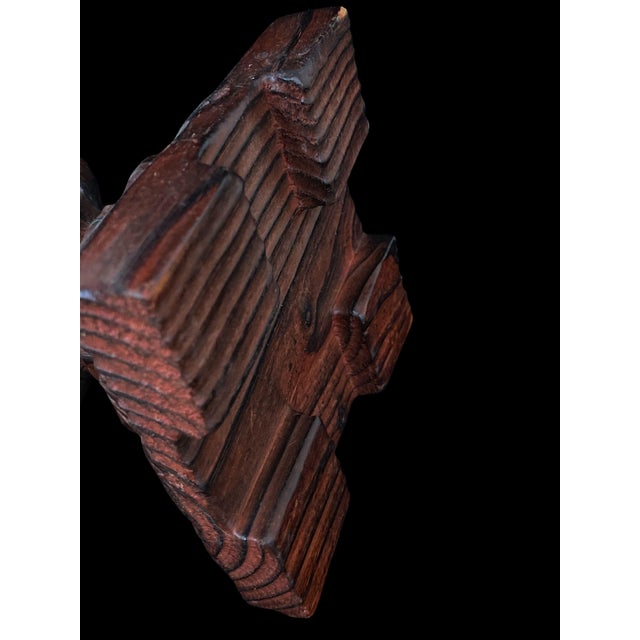 Mid-Century Modern Mid-Century Brutalist Candlestick in Wood, 1950s For Sale - Image 3 of 8
