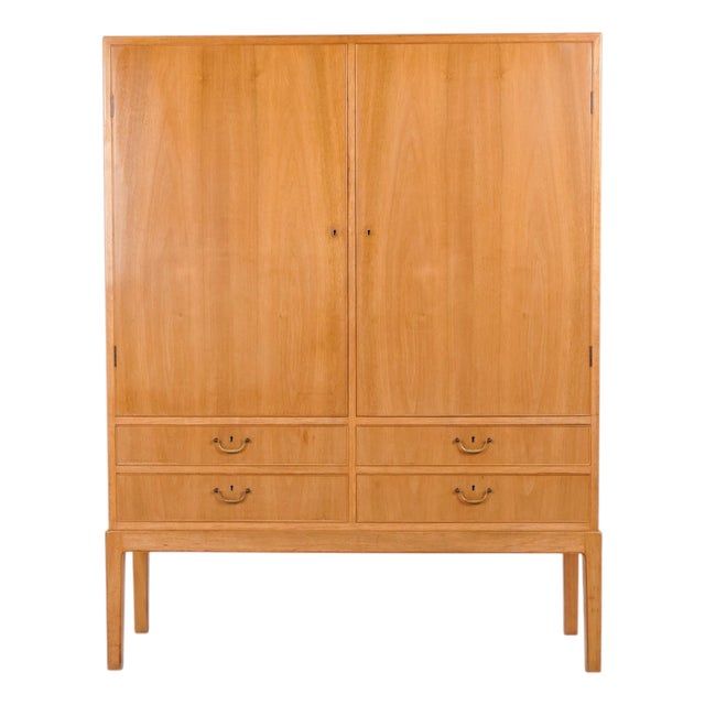 Cabinet in Light Walnut by Ole Wanscher for A.J. Iversen, 1940s For Sale