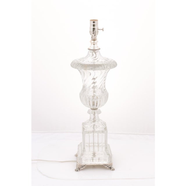 Metal 1940s Regency Baccarat Style Table Lamp, Attr. To Paul Hanson n.y. For Sale - Image 7 of 9