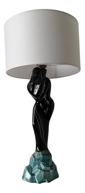 Ceramic Female Table Lamp from Monacera, Monaco, 1970s