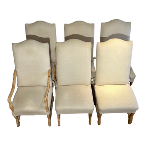 1990s Set of 6 Upholstered Dining Chairs
