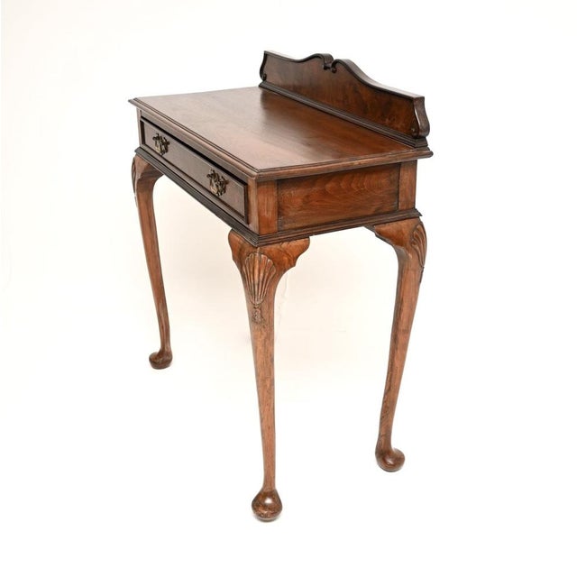 Antique Walnut Console Table, 1930 For Sale - Image 4 of 10