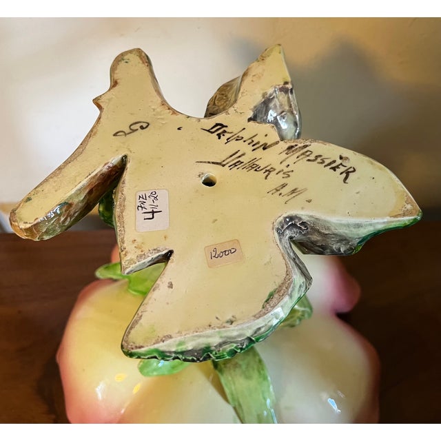 Antique 19th Century French Majolica Flower Centerpiece Tazza Compote by Delphin Massier For Sale - Image 12 of 12