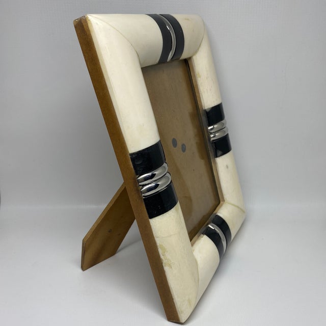 Horn and Chrome Detail 4x6 Picture Frame Chairish