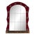 Spanish Neoclassical Wall Mirror With Antique Red Velvet Frame With Bronze For Sale