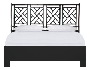 Chippendale Platform Bed California King - Black
