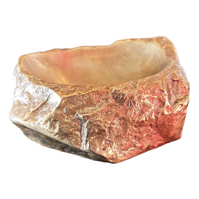 French Brutalist Bronze Trinket Tray by Monique Gerber, 1970 For Sale