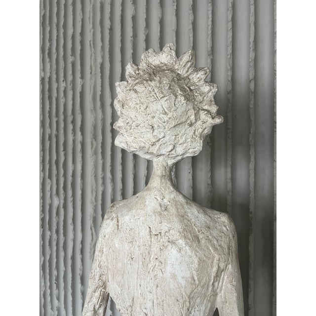 Ivory Fiberglass Sculpture of a Nude Woman in the style of Giacometti, France, 1970s For Sale - Image 8 of 12