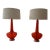 Mid 20th Century Murano Glass Table Lamps With Shades For Sale