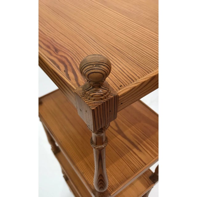 Shelf, etagere made from antique pine. With 4 shelves and one drawer. Made in the style of American classical Exact...