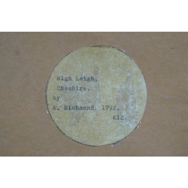 Antique 18th Century 1792 Watercolor Castle Landscape Cheshire England, Framed For Sale - Image 10 of 11