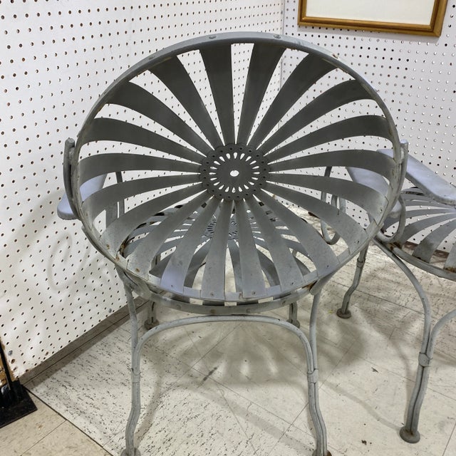 1930’s Francois Carre Sunburst Garden Arm Chairs - a Pair For Sale In Atlanta - Image 6 of 10