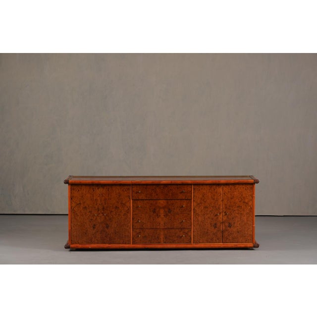 Vintage Italian Sideboard in Burl Elm by Alberto Smania for Studio Smania Interni, Italy, 1960s For Sale - Image 11 of 11