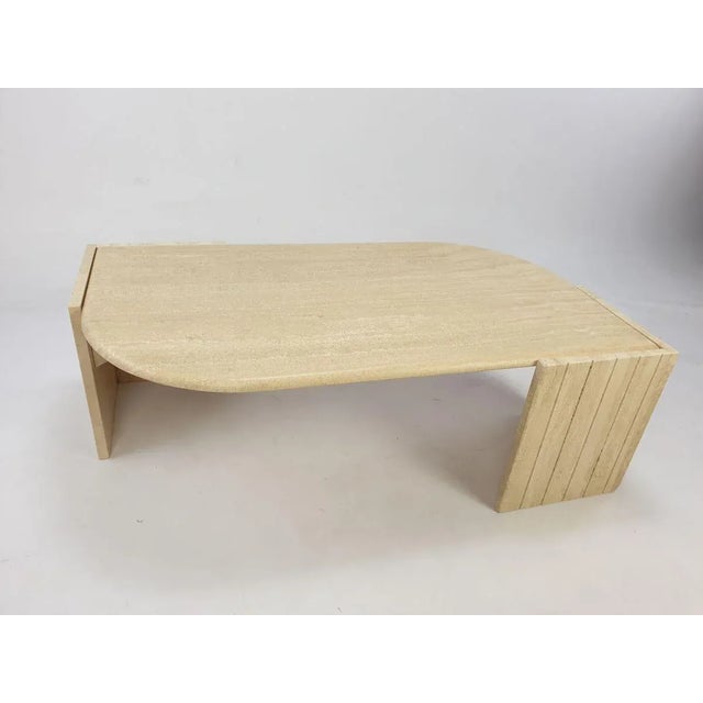 1980s Mid-Century Italian Travertine Coffee Table, 1980s For Sale - Image 5 of 17