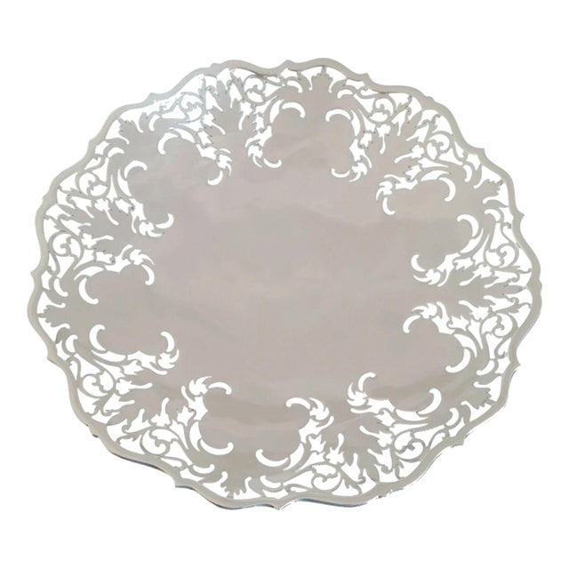Sterling Silver Cake Stand by Herbert M. Slater, Sheffield 1968 For Sale