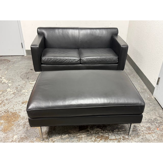 Design Plus Gallery presents the Theatre Sofa + Ottoman by Ted Boerner for Design Within Reach by American Leather....