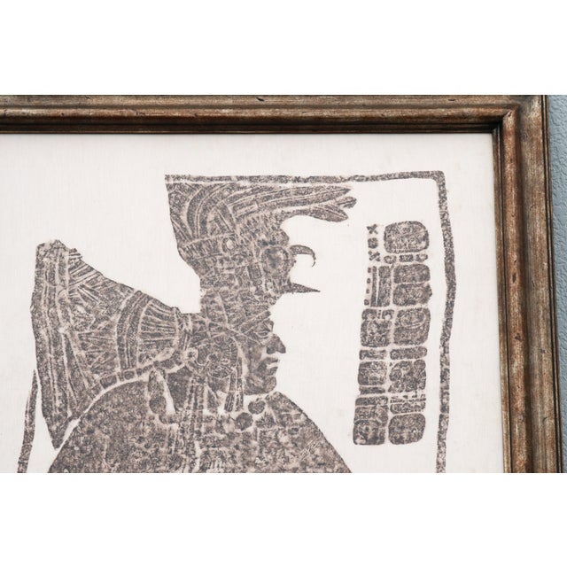 1970s Joan K. Connolly La Amelia, El Peten, Guatemala, Rubbing on Fabric Artwork For Sale - Image 12 of 18