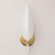 Metal 1970s Wall Lights Murano Glass Leaf Sconces Brass by Franco Luce - Pair For Sale - Image 7 of 8
