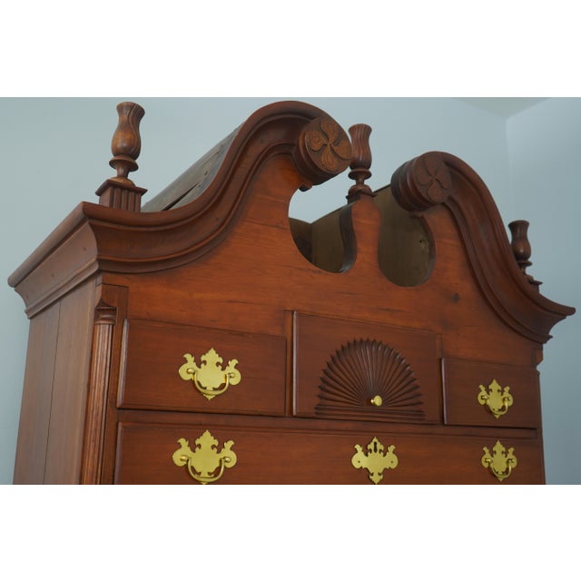 18th Century Antique 18th Century Clawfoot Cherry Queen Anne Highboy Chest on Chest For Sale - Image 5 of 18