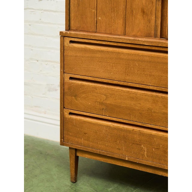 American of Martinsville Mid 20th Century American of Martinsville Highboy Dresser For Sale - Image 4 of 12