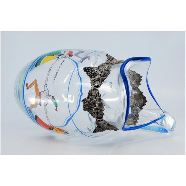 Metal Glass Jug with Typical Portuguese Costumes For Sale - Image 7 of 11