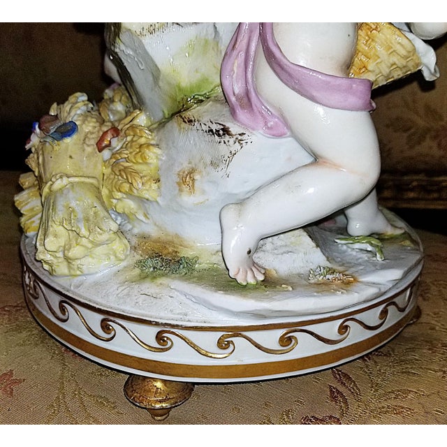 18c. Figural Porcelain Centerpiece by Ludwigsburg For Sale In West Palm - Image 6 of 9