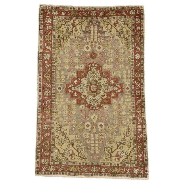 20th Century Rustic Style Turkish Sivas Accent Rug - 4′4″ × 6′10″ For Sale In Dallas - Image 6 of 6