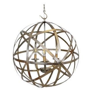 Meridian Iron Orb Strap Chandelier 22" For Sale