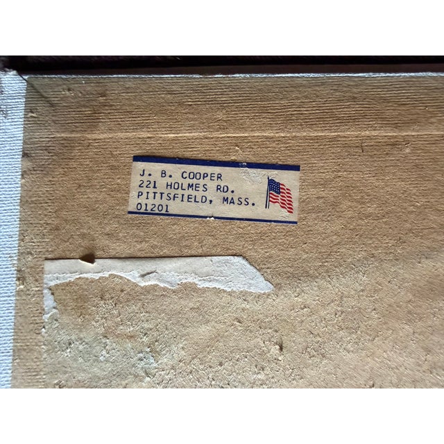 1940s Modern Impressionist Winter Landscape Painting Signed For Sale - Image 10 of 15