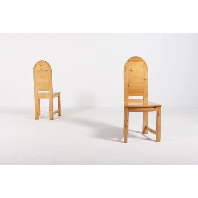 1970s Vintage Swedish Solid Pine Chairs from Sven Larsson Möbelshop For Sale - Image 5 of 13