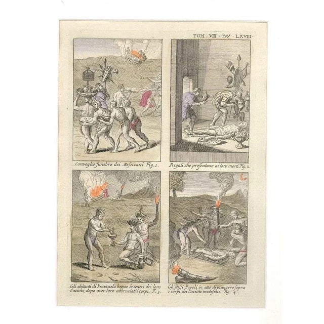 Image dimensions: 25.5 x 18 cm. Funeral Ceremonies among the Mexicans and Venezuelans is a fine etching, hand-...