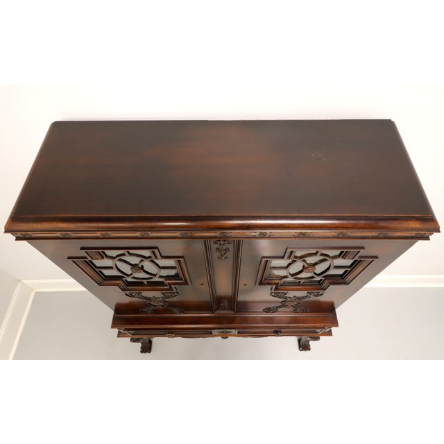 Rockford Antique Carved Walnut French Gothic China Display Cabinet For Sale In Charlotte - Image 6 of 12