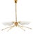 Mid-Century Modern Six-Armed Brass Sputnik Lamp, 1950s For Sale