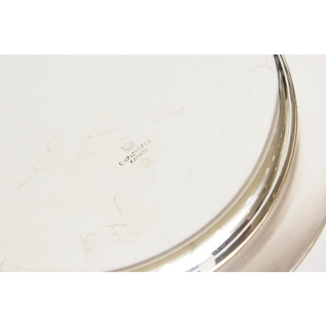 Vintage Christofle Silver-Plate Coasters or Small Plates Albi Pattern Set of 10 Signed For Sale - Image 10 of 11