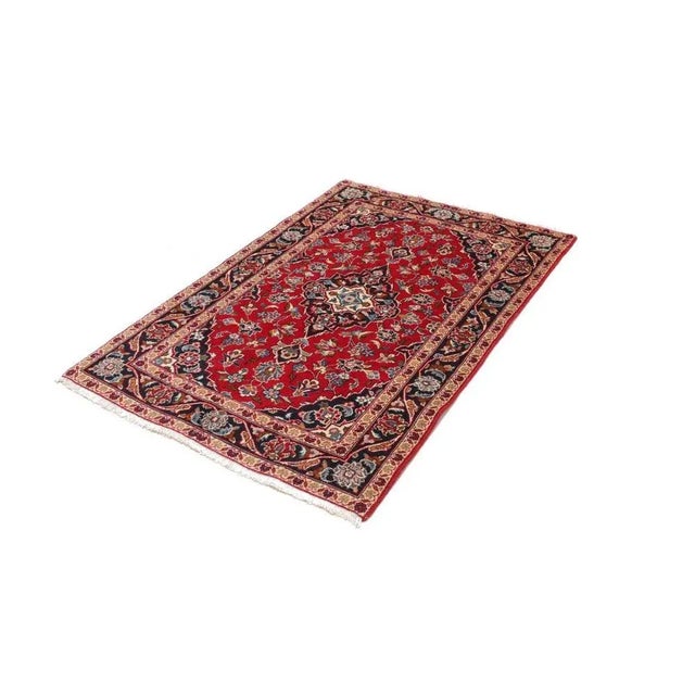 Kashan Rug in Hand-Knotted Wool For Sale - Image 11 of 11