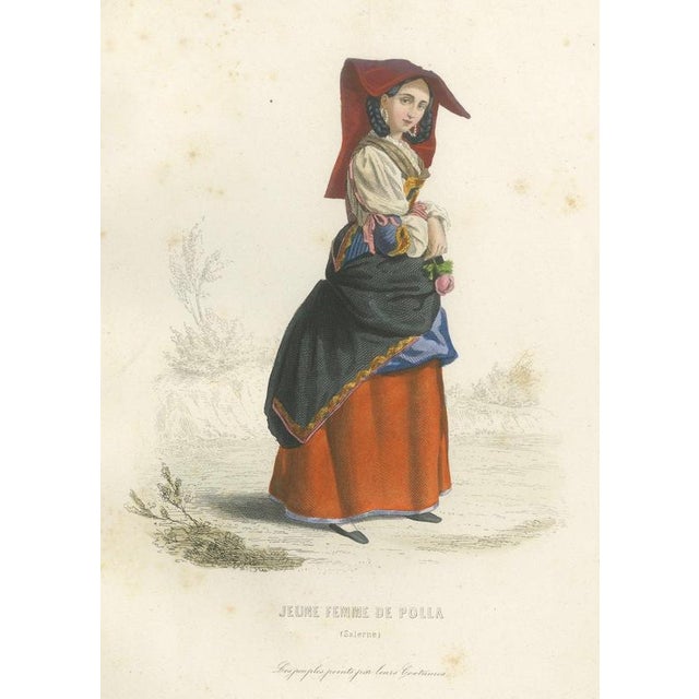 Italian Women Folk Costume Engravings, 1850, Engraving For Sale - Image 11 of 12