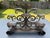 1980s Vintage Wrought Iron Candelabra Fireplace Mantel Candle Holders - A Pair For Sale - Image 4 of 9
