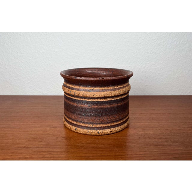 Mid-Century Modern Danish Studio Pottery Planter by Tue Poulsen Keramik for Luwasa, 1960s For Sale - Image 13 of 13