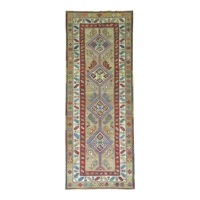 Early 20th Century Camel Persian Serab Wide Runner - 3'11" x 9'10" For Sale