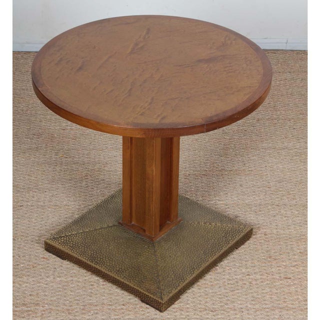 20th Century Side Table in Wood and Metal For Sale - Image 5 of 8