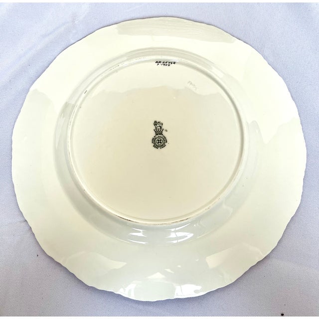 Mid-20th Century Royal Doulton Pink & Gold Scalloped Dinner Plates - Set of 12 For Sale - Image 12 of 12