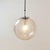 Glashütte Limburg Mid-Century Bubbled Glass & Chrome Globe Pendant/Ceiling Light From Limburg, Germany, 1970s For Sale - Image 4 of 8