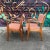 Pair of mid century modern Jens Risom arm chairs