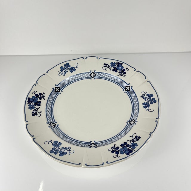 Large Round Jane Model Platter from KG Lunéville, 1890s For Sale - Image 3 of 11