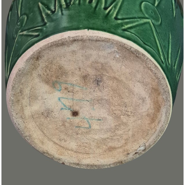 Vintage Majolica Robinson Ransbottom Sun & Moon Glazed Pottery Jardinière Planter For Sale - Image 9 of 11