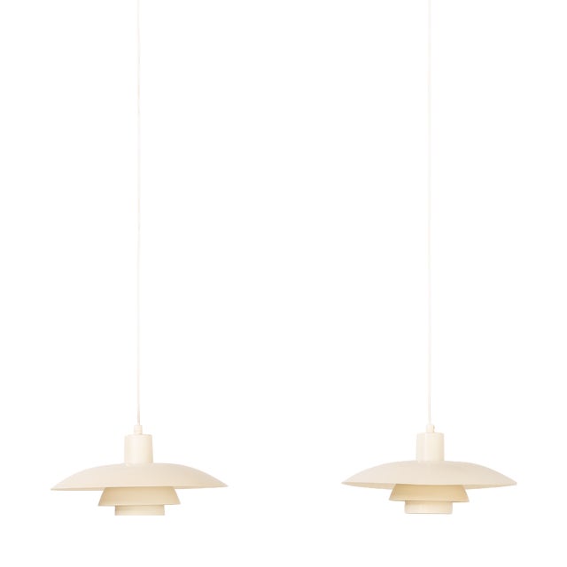 Vintage PH 4/3 Pendant Lamps by Poul Henningsen for Louis Poulsen, Denmark, 1970s, Set of 2 For Sale