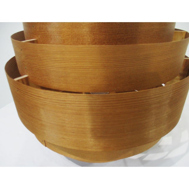 Mid 20th Century Hans -Agne Jakobsson Ellysett Teak Pendent Lamp Denmark For Sale - Image 5 of 12