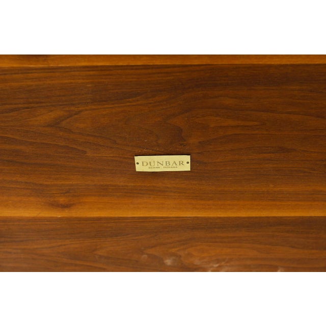 Brown 1960s Danish Modern Mid Century Square Walnut Janus Side Table — Edward Wormley for Dunbar For Sale - Image 8 of 8