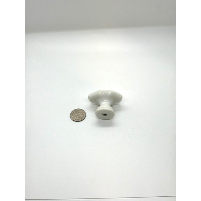 Contemporary Century Furniture White Glass Knob For Sale - Image 3 of 5