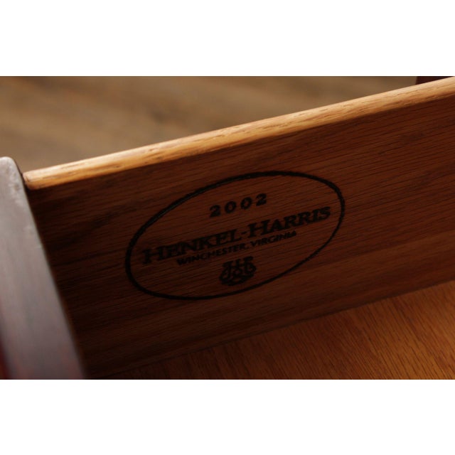 2000 - 2009 Henkel Harris Mahogany Bombe Armoire Cabinet For Sale - Image 5 of 12